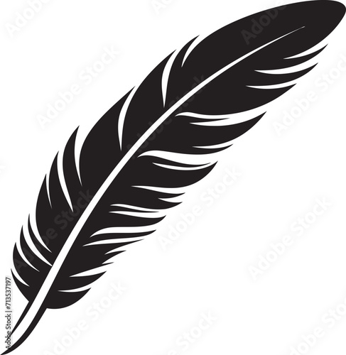 Celestial Cascade Elegant Feather Logo Feathered Odyssey Floating Plume Icon