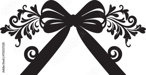 Enchanting Euphoria Gift Bow Icon Elegance Unveiled Ribboned Logo Design