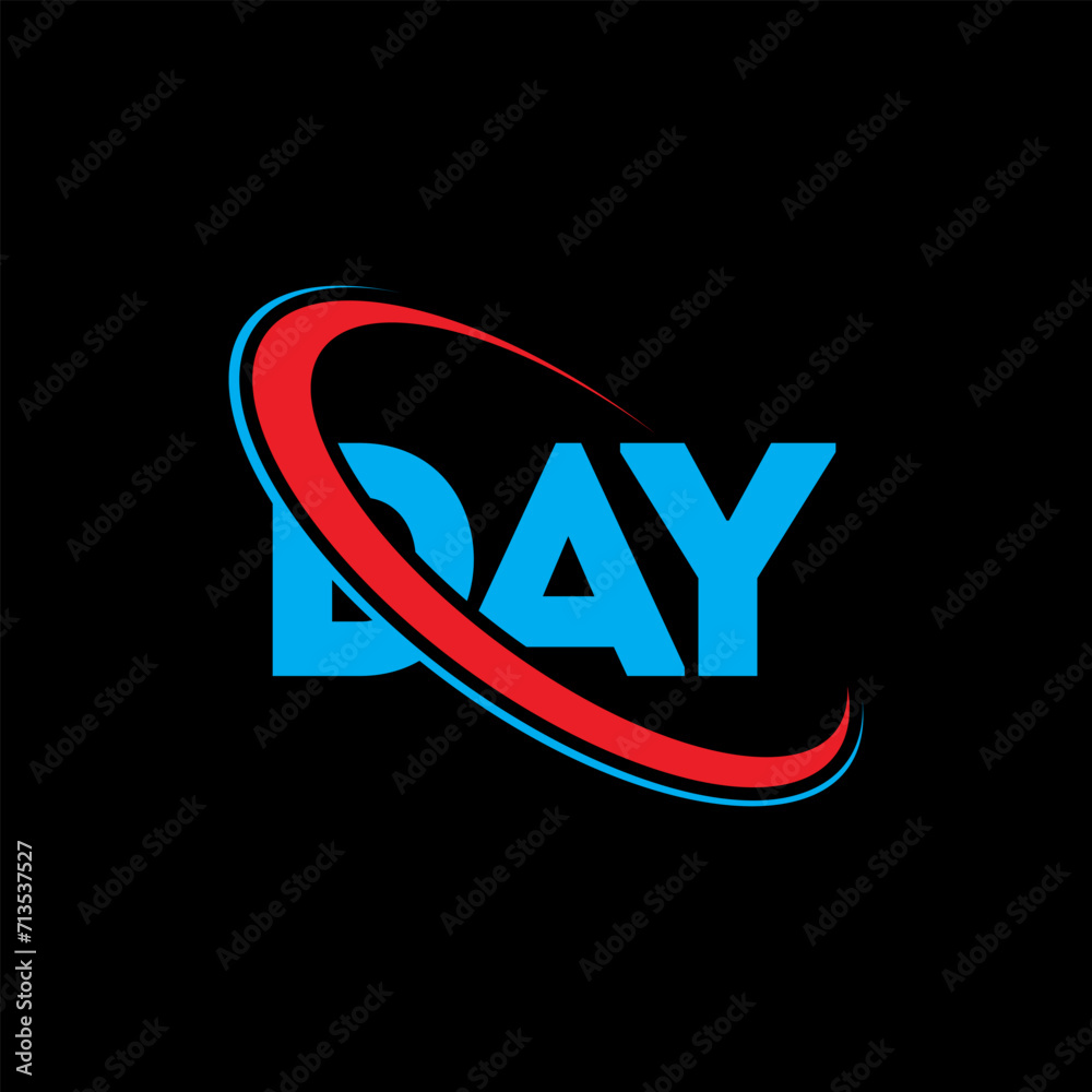 DAY logo. DAY letter. DAY letter logo design. Intitials DAY logo linked with circle and uppercase monogram logo. DAY typography for technology, business and real estate brand.