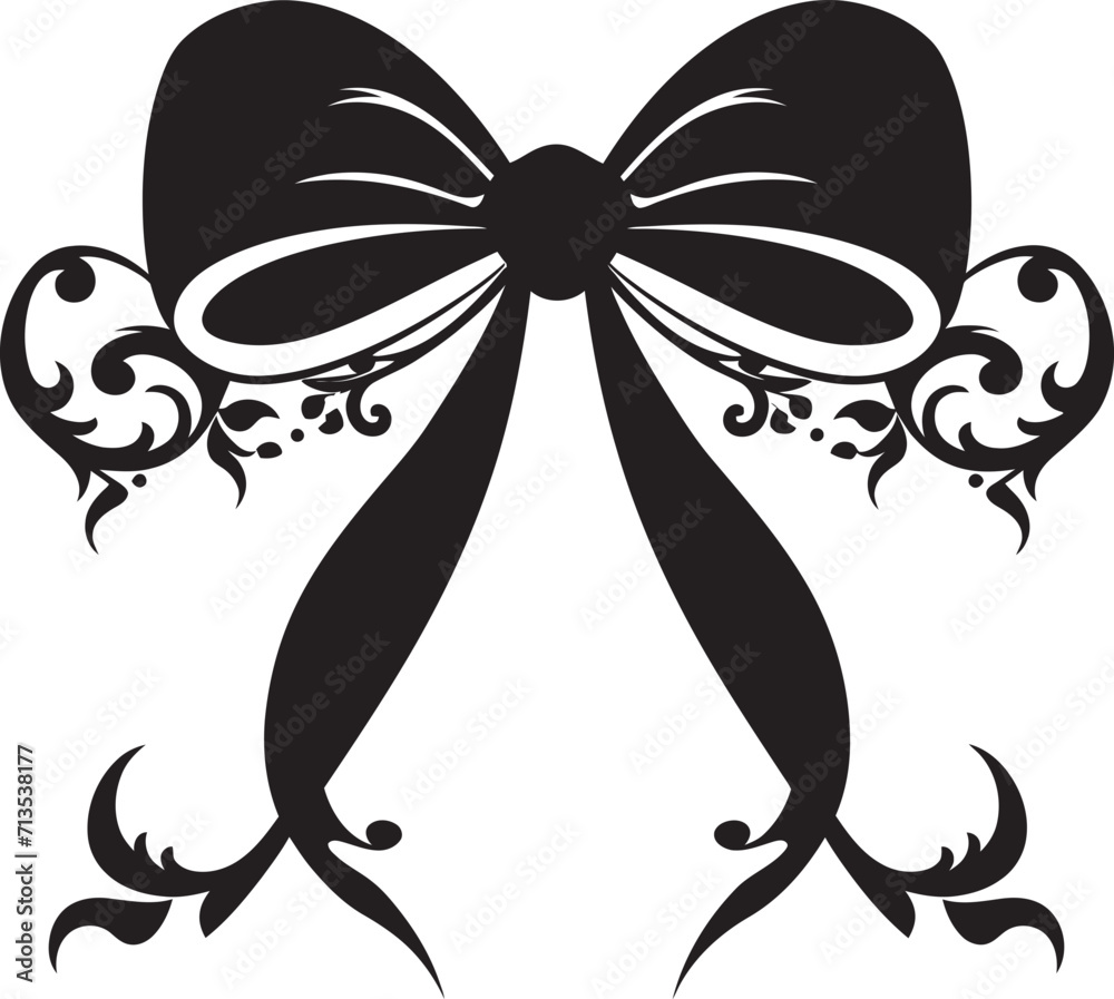 Celestial Serenity Gift Bow Emblem Ribbon Radiance Vector Tied Elegance Celestial Serenity Gift Bow Emblem Ribbon Radiance Vector Tied Elegance