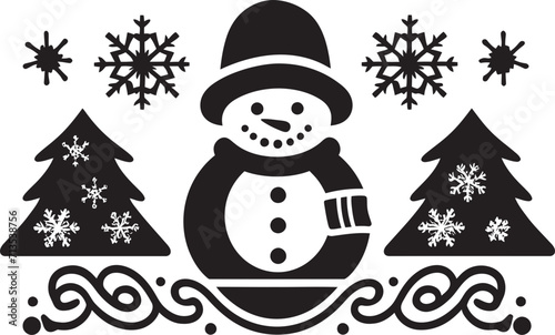 Jovial Jubilance Vector Card Element Twinkling Traditions Christmas Emblem Symphony