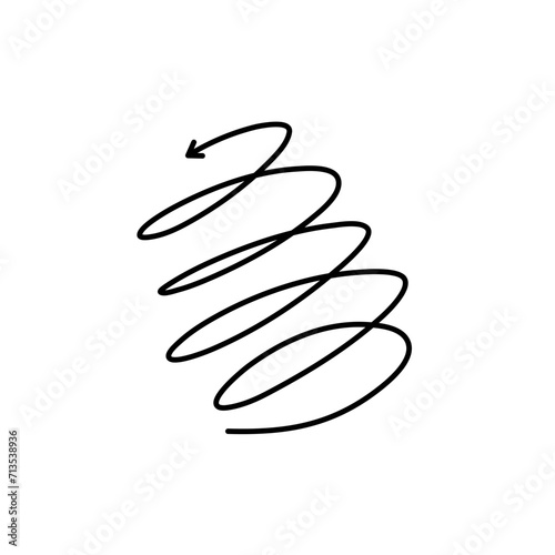 Hand Drawn Spiral Arrow