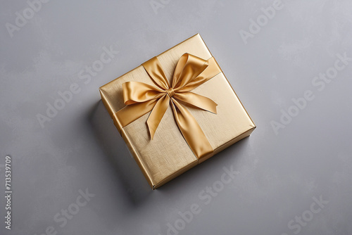 gift box on the grey paper background