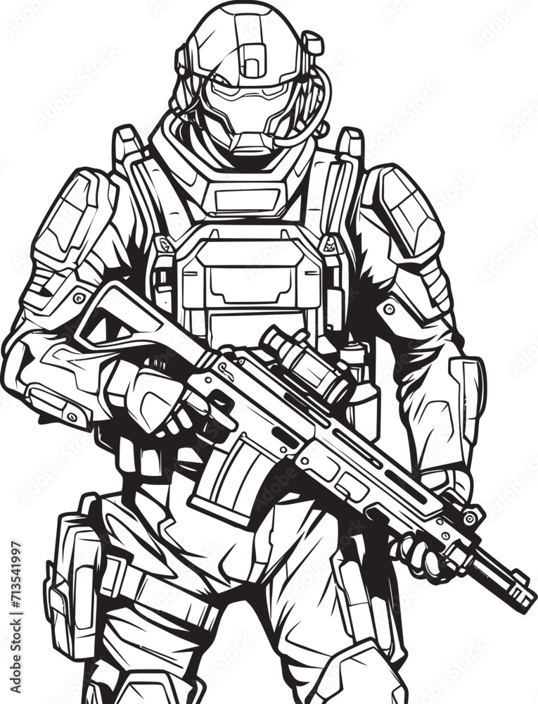 Quantum Quasar Pixel Paragon Cyber Soldier Badge Nano Nomad Neon Recon Soldier Insignia Design Quantum Quasar Pixel Paragon Cyber Soldier Badge Nano Nomad Neon Recon Soldier Insignia Design