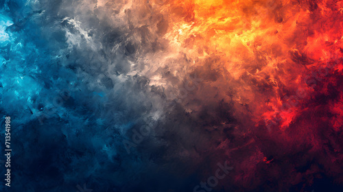 Vivid Sky Background With Colorful Clouds, Beautiful Nature Photo