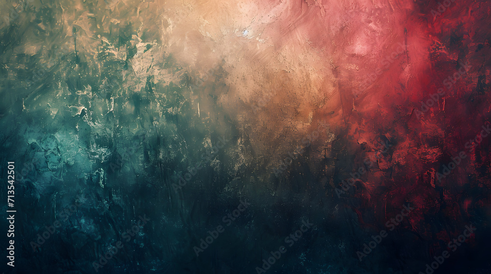 Obraz premium Vibrant Abstract Painting in Red, Green, and Blue Tones