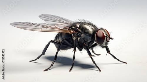 Up Close and Hairy: Photograph of a Live House Fly, an Ugly Yet Fascinating Insect Pest