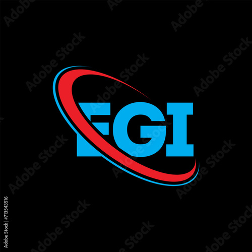 EGI logo. EGI letter. EGI letter logo design. Initials EGI logo linked with circle and uppercase monogram logo. EGI typography for technology, business and real estate brand.
