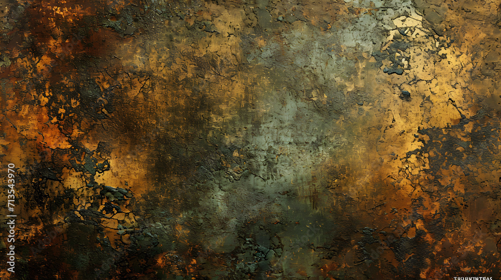 Rusted Metal Surface With Yellow and Green Paint Rusted Metal Surface With Yellow and Green Paint