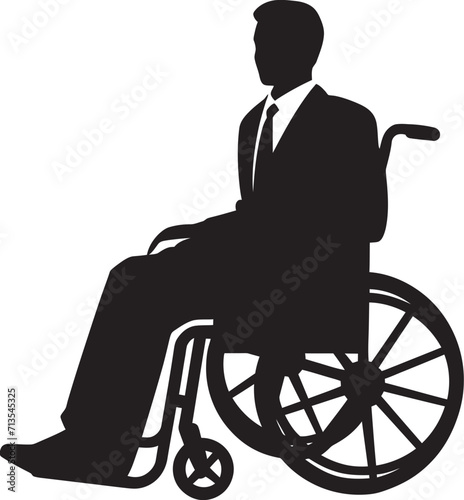 Roll Beyond Limits Inclusive Wheelchair Icon Wheel of Empowerment Vector Logo for Disabled Persons