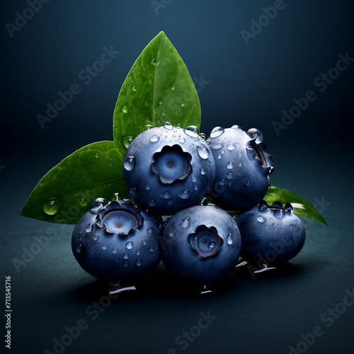 Wallpaper Mural Image of blueberries, isolated on a white background. Torontodigital.ca