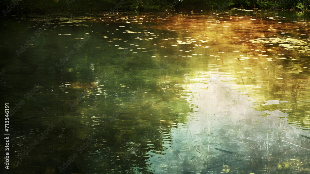 Serene Lake With Majestic Background of Trees Reflecting in the Water Serene Lake With Majestic Background of Trees Reflecting in the Water