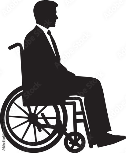 Rolling Beyond Limits Wheelchair Emblem Design Wheelchair Wings Vector Logo for Disabled Persons
