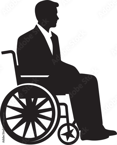 Adaptive Mobility Inclusive Wheelchair Icon Rolling Beyond Limits Disabled Person on Wheels