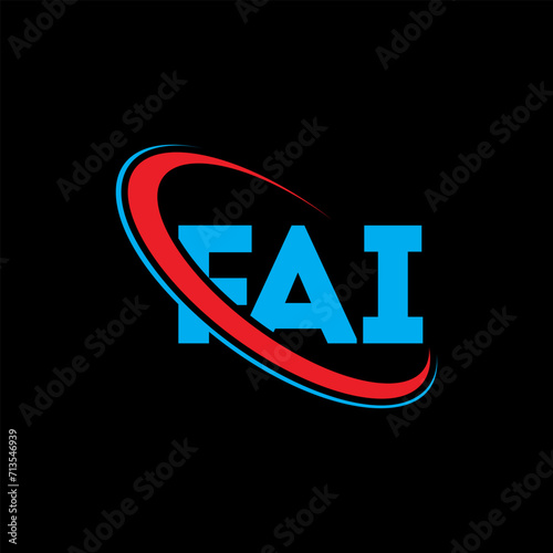 FAI logo. FAI letter. FAI letter logo design. Intitials FAI logo linked with circle and uppercase monogram logo. FAI typography for technology, business and real estate brand.