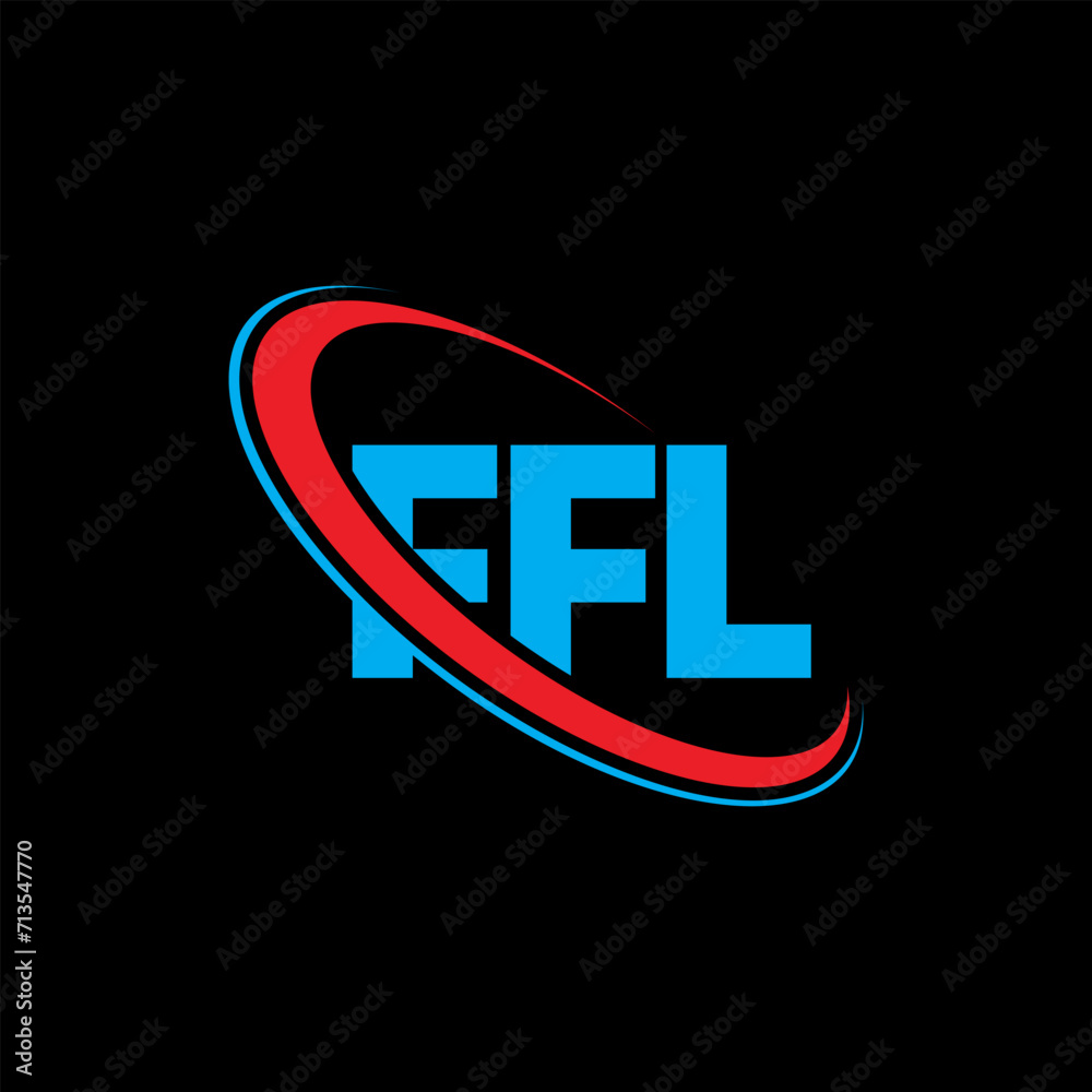 FFL logo. FFL letter. FFL letter logo design. Initials FFL logo linked