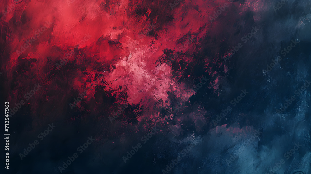 Bold Red and Blue Background Contrasted With a Black Background