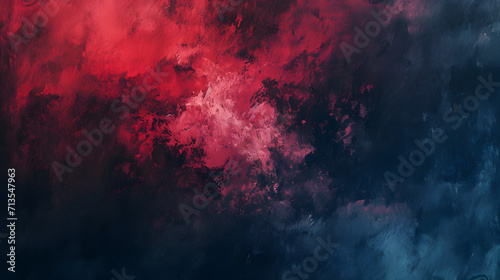 Bold Red and Blue Background Contrasted With a Black Background © Reisekuchen