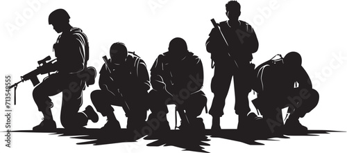 Combat Cadence Soldier Group Icon Battalion Bond Military Team Emblem photo