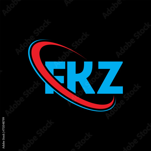 FKZ logo. FKZ letter. FKZ letter logo design. Initials FKZ logo linked with circle and uppercase monogram logo. FKZ typography for technology, business and real estate brand.