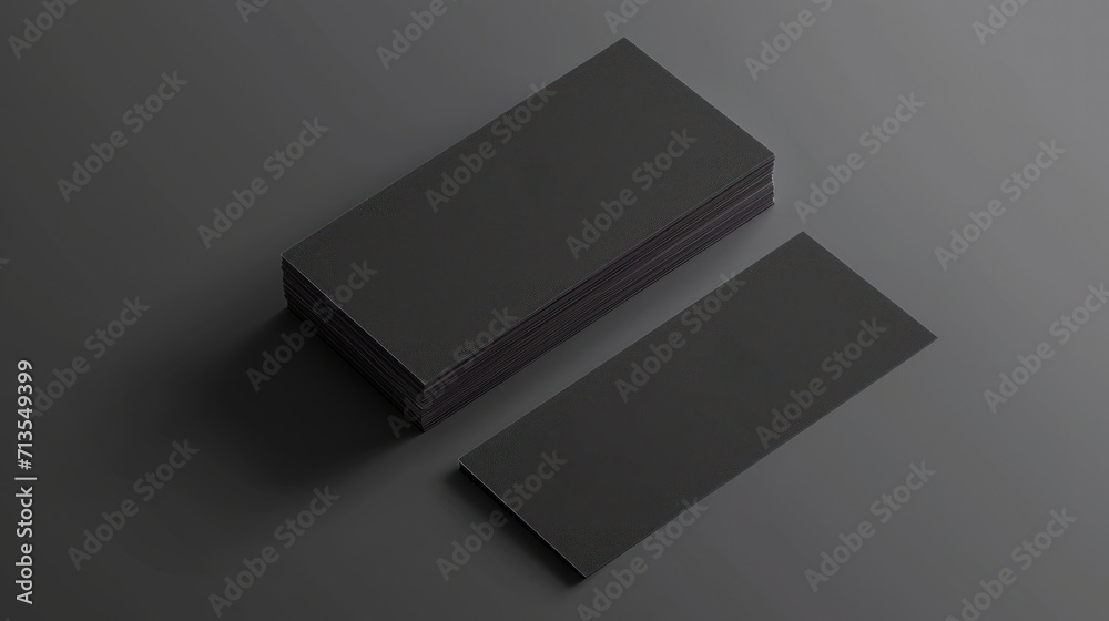 Black Business Card on Table Black Business Card on Table