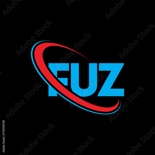 FUZ logo. FUZ letter. FUZ letter logo design. Initials FUZ logo linked with circle and uppercase monogram logo. FUZ typography for technology, business and real estate brand.