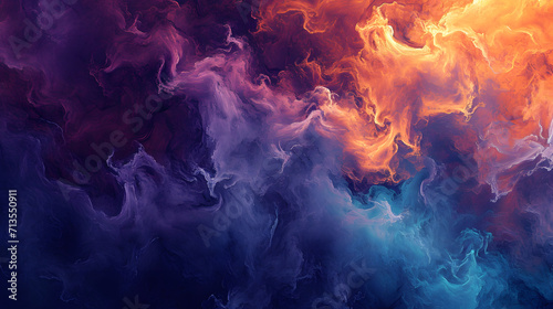 Vibrant Smoke Filling the Air in a Colorful Background