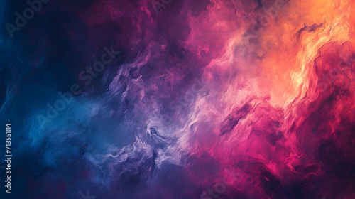 Colorful Smoke Cloud Image, Photograph Showing a Vibrant Burst of Smoke © Reisekuchen