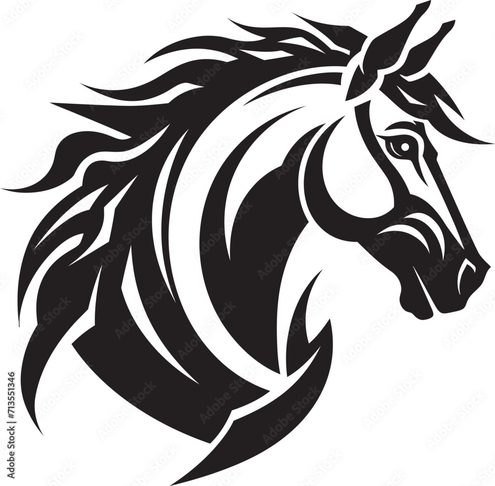 Pegasus Pride Majestic Horse Icon Design Mustang Magnificence Wild Horse Vector Mascot Pegasus Pride Majestic Horse Icon Design Mustang Magnificence Wild Horse Vector Mascot