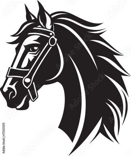 Fototapeta Naklejka Na Ścianę i Meble -  Equine Euphoria Graceful Horse Vector Logo Mustang Momentum Charging Horse Icon
