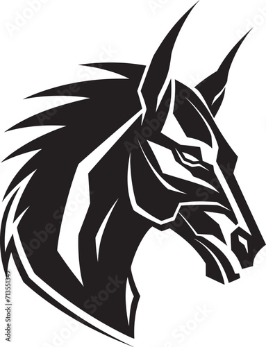 Thundering Thunderbolt Spirited Horse Emblem Design Pegasus Panache Charging Horse Icon