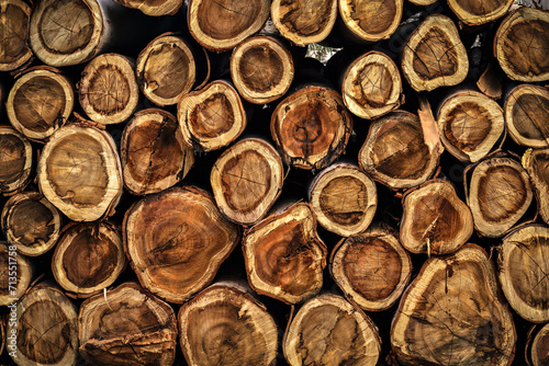 Toras de madeira - eucalipto  photo