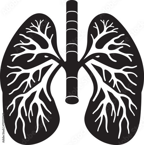 Oxygen Oasis Lungs as Branching Foliage Emblem RespiraRoots Respiratory Tree Logo Design