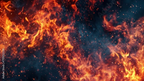 Close-Up of Fiery Flames