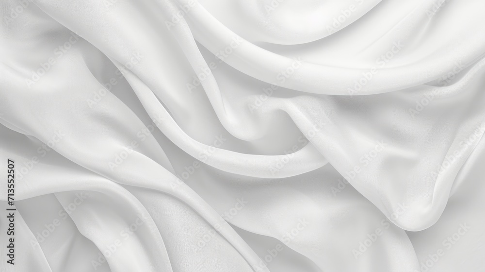 Obraz premium Close-Up of White Satin Fabric