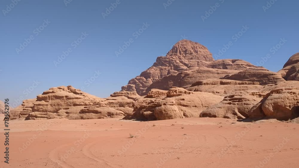 Wadi Rum Desert, Jordan. The red desert and Jabal Al Qattar mountain.Where some famous movies where shot,Star Wars,Lawrence of Arabia. Wadi Rum Desert, Jordan. The red desert and Jabal Al Qattar mountain.Where some famous movies where shot,Star Wars,Lawrence of Arabia.