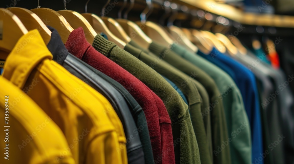 Shirts Hanging on Rack Shirts Hanging on Rack