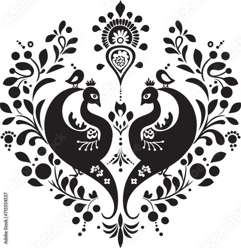 Regal Romance Traditional Matrimonial Logo Celestial Connection Wedding Bliss Vector Icon