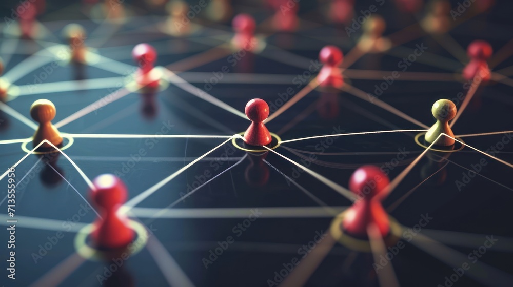 Connected Group, People Linked by a Network Connected Group, People Linked by a Network