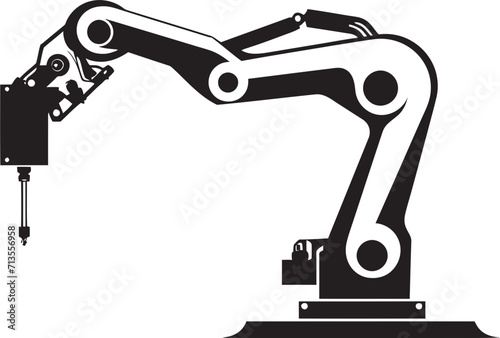 RoboCraft Precision Mechanized Mastery Emblem Cybernetic Grip Vector Logo of Industrial Robotic Hand
