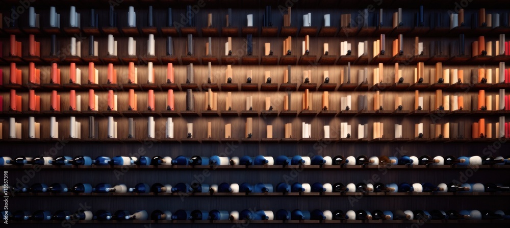 rows of wine bottles on racks in a cellar rows of wine bottles on racks in a cellar