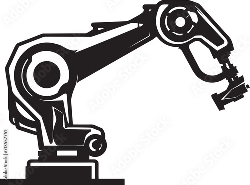 RoboCraft Precision Automated Artistry Logo Mechanized Mastery Hand Vector Icon Design