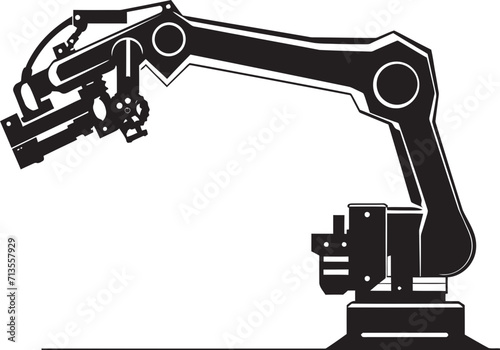 TechnoTactile Innovations Hand Vector Logo Design Digital Dexterity Industrial Robotic Arm Icon