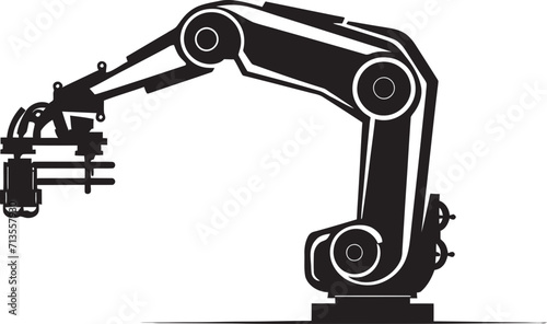 Precision Robotics Industrial Arm Symbol Automated Artistry Robotic Hand Emblem Design © BABBAN