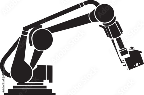 RoboCraft Precision Vector Icon of Hand Symbol Mechanized Mastery Precision Robotics Emblem