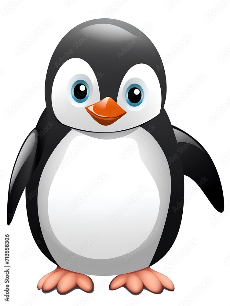 Obraz premium penguin on a white background
