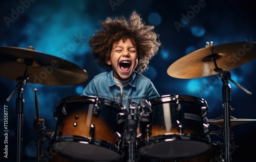 kids for drum beats music in the studio
