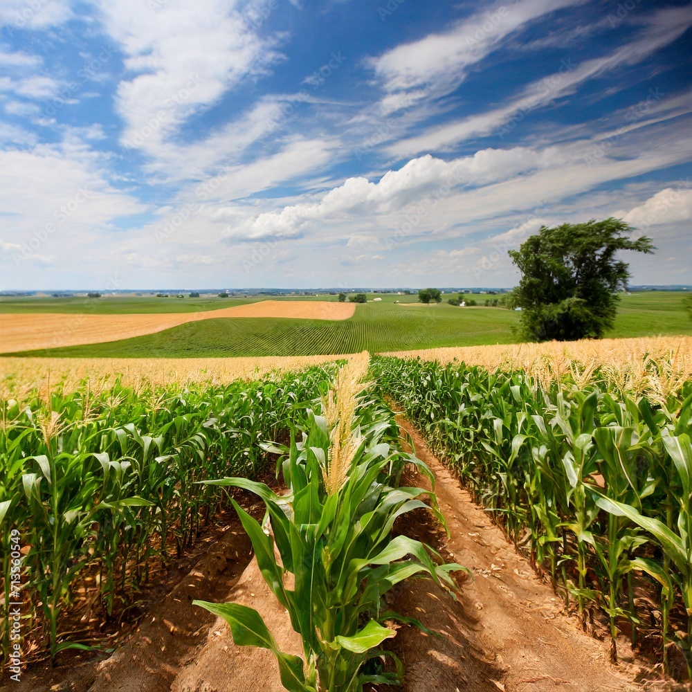 Fototapeta premium growing cornfield