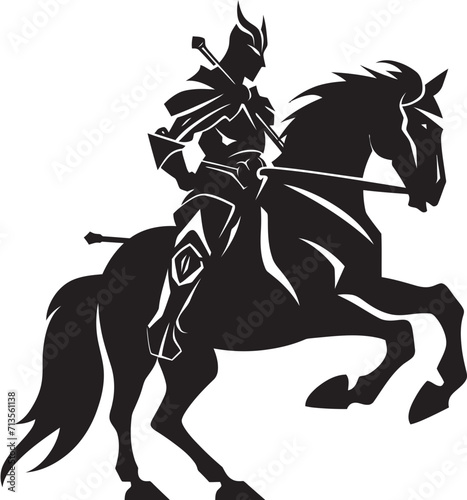 Crimson Lance Vector Lancer Soldier Icon Tactical Triumph Lancer Soldier Emblem Design