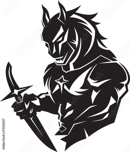Swift Strikeforce Lancer Soldier Emblem in Vector Ironclad Sentinel Mascot Logo Design for Lancer Soldier